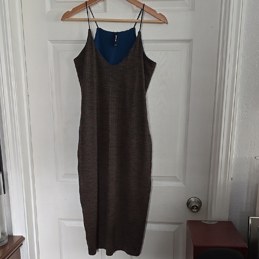 Elegant Brown Sleeveless Dress